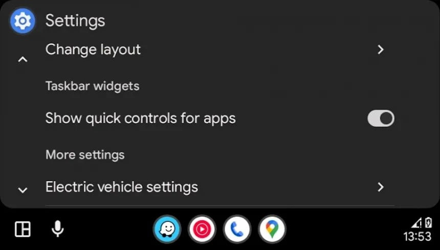 new android auto settings