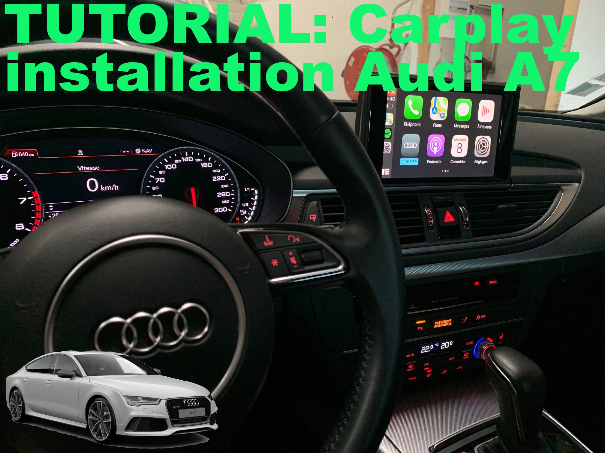 Carplay installation tutorial on Audi A7 – Thecarplayer.com