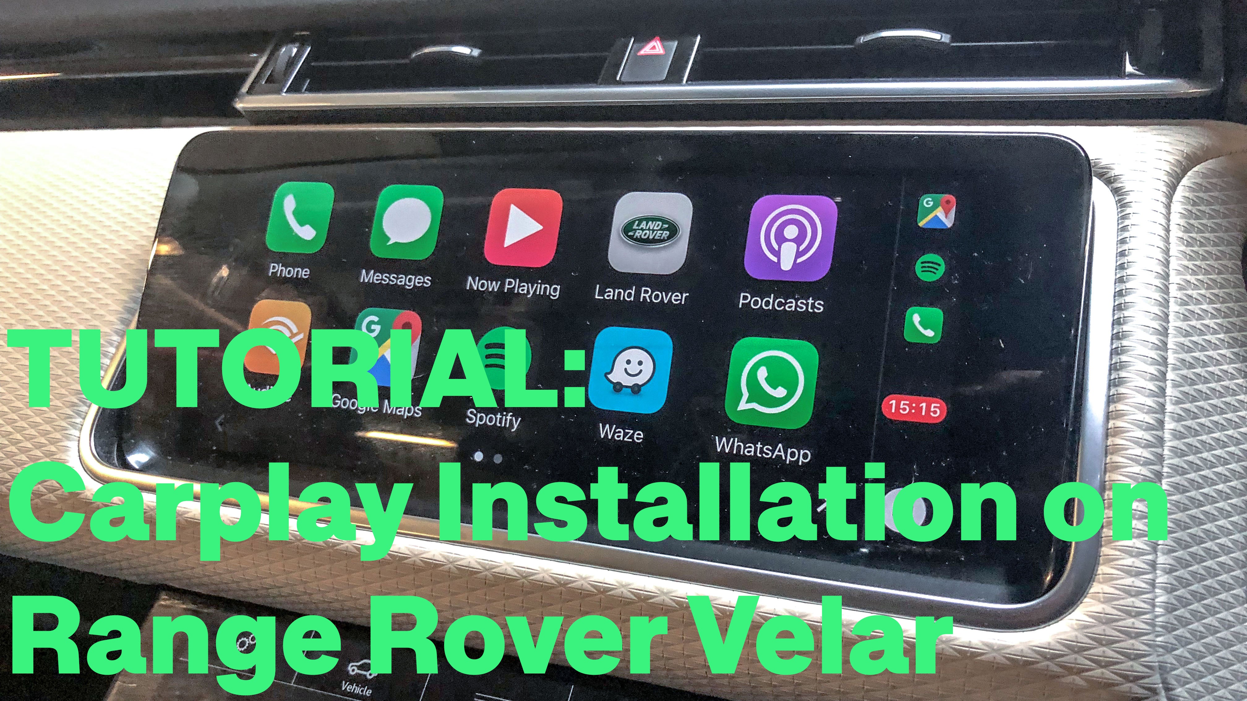 Carplay installation tutorial on Range Rover Velar