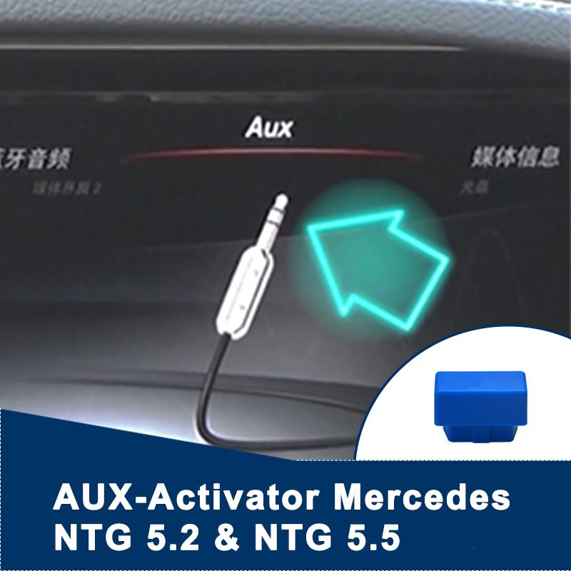 AUX Activator For Mercedes-Benz NTG 5.0 System - 7" Screen Audio Input, USB To AUX Output Adapter (Replacement Part)