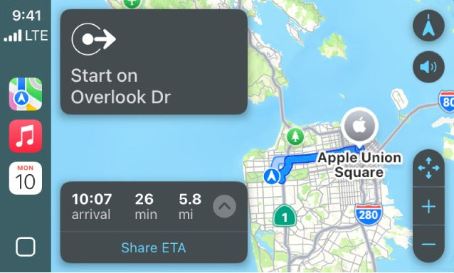 Turn-by-Turn Navigation on Apple CarPlay