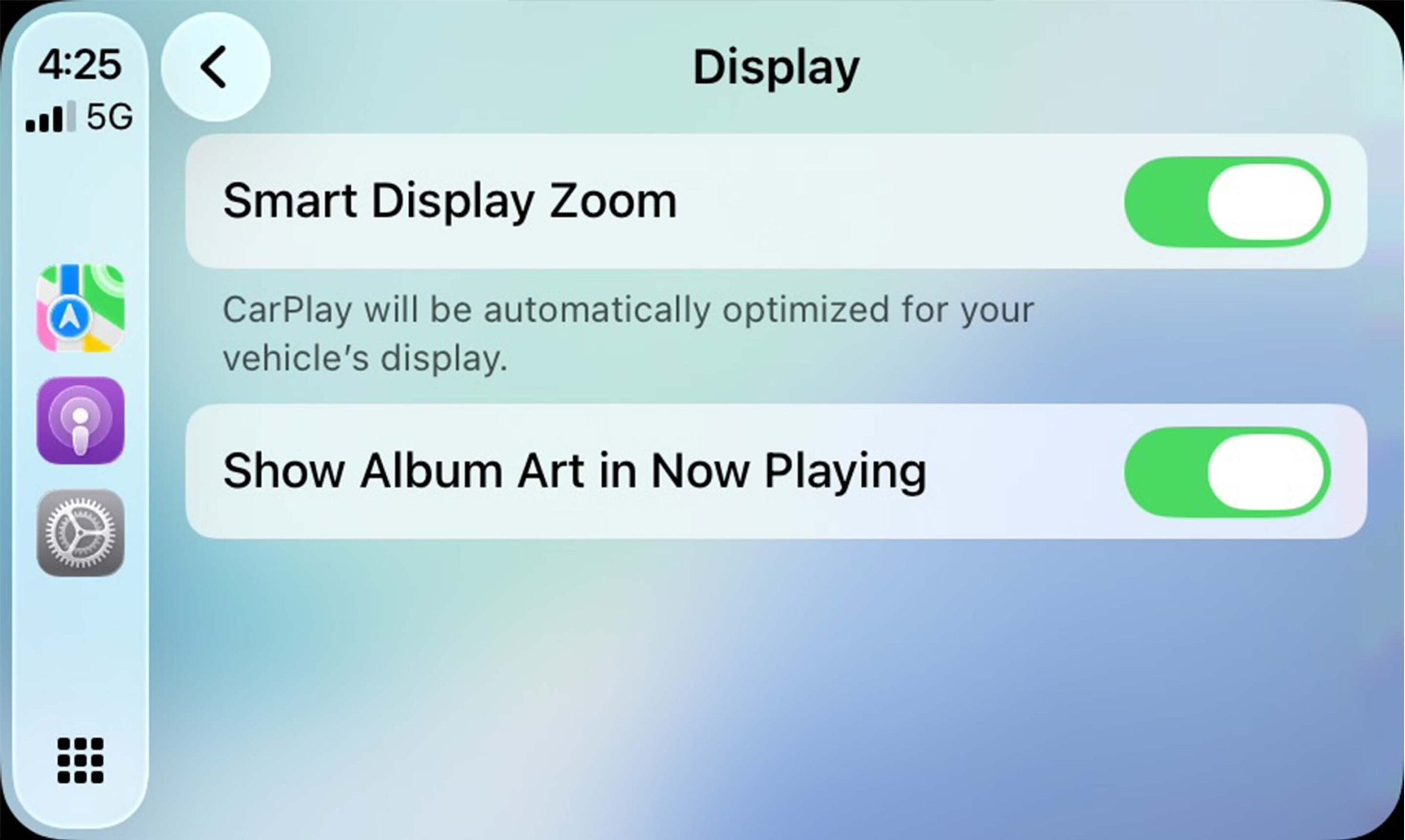 Smart Display Zoom on CarPlay 2025
