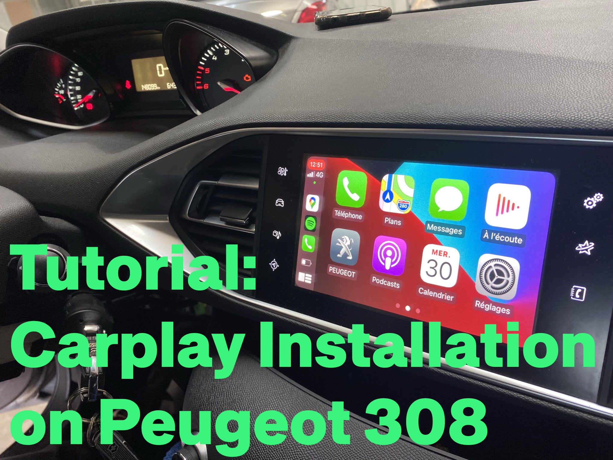 Carplay installation tutorial on Peugeot 308