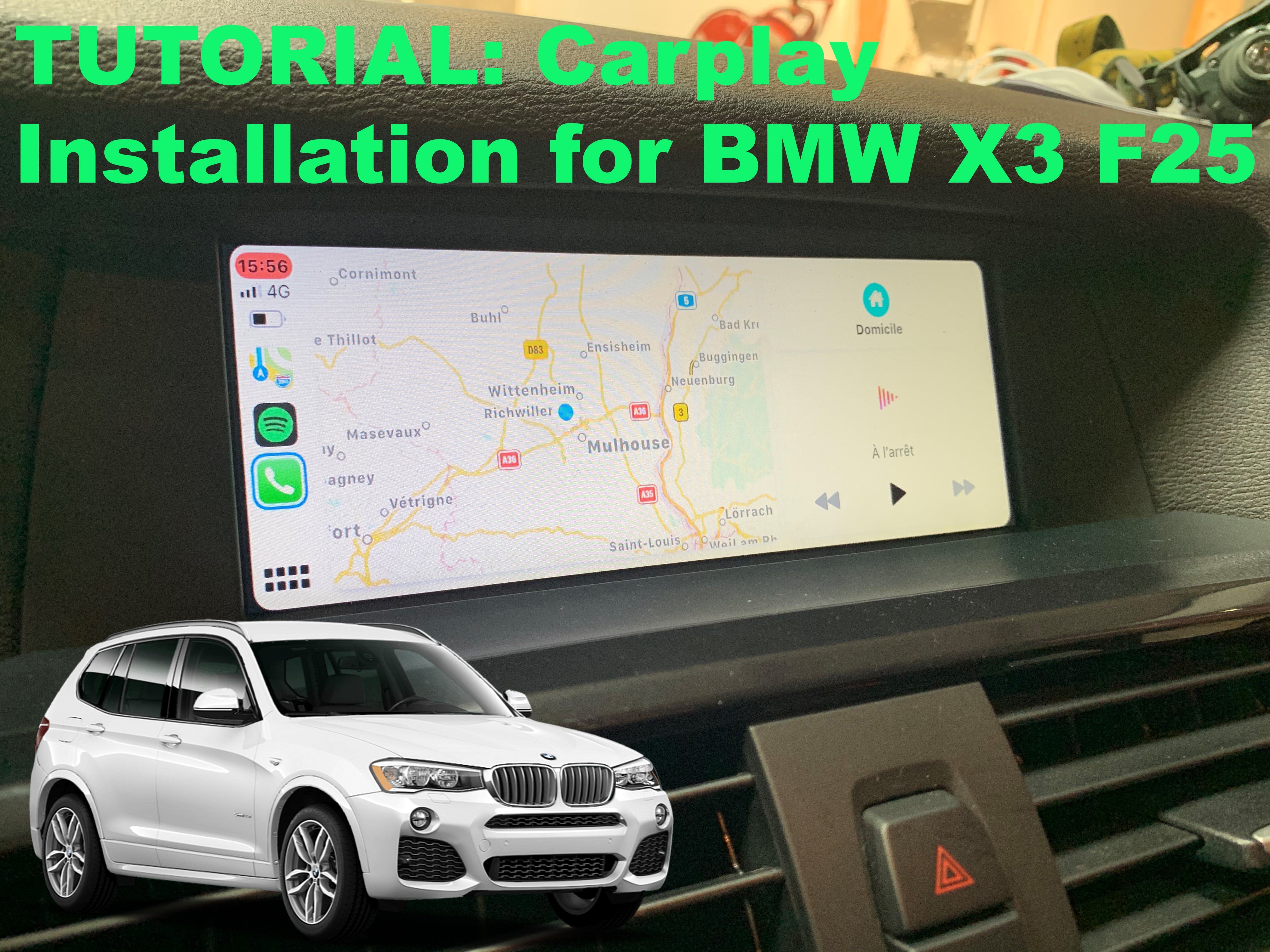 Carplay installation tutorial for BMW X3 F25