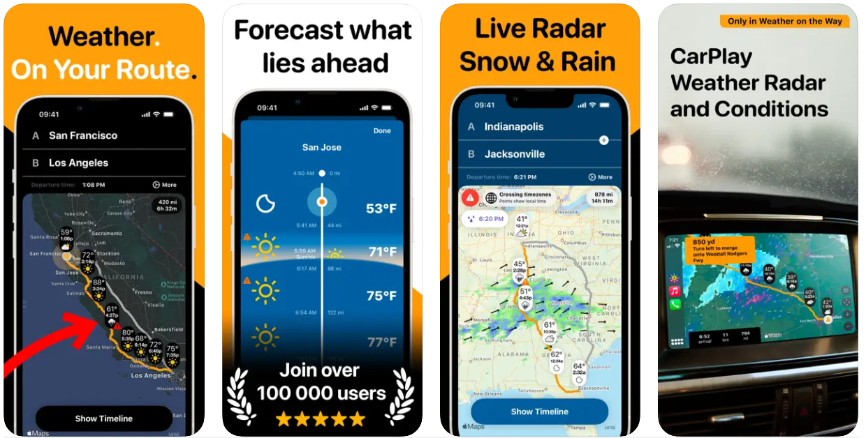 Weather on the Way carplay